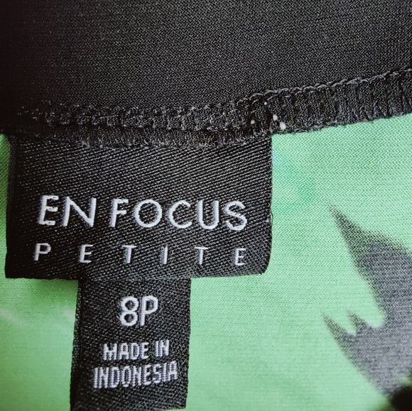 VTG Y2K En Focus Petite Shift Trapeze Dress Graphic Floral Print, Size 8P - Picture 5 of 7